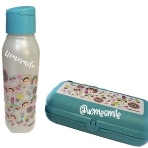 Tupperware Maria Mexican Doll Celebration Eco Water Bottle & Sandwich Keeper Set